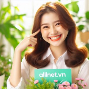 a cheerful and radiant girl representing the products and services of allnet.vn 3